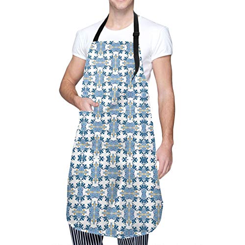 Y-Store with Interesting Theme Apron Cooking Kitchen Waterproof,Adjustable Chef Apron with Pockets,For Home,Restaurant,Craft,Garden, BBQ, School, Coffee House,Apron For Men Women