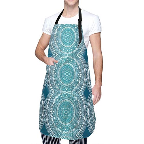 Y-Store with Interesting Theme Apron Cooking Kitchen Waterproof,Adjustable Chef Apron with Pockets,For Home,Restaurant,Craft,Garden, BBQ, School, Coffee House,Apron For Men Women