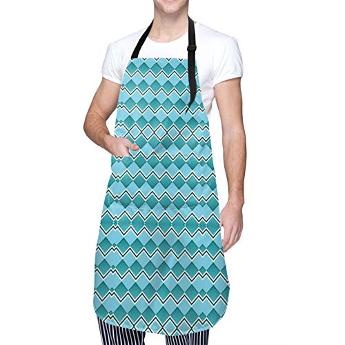 Y-Store with Interesting Theme Apron Cooking Kitchen Waterproof,Adjustable Chef Apron with Pockets,For Home,Restaurant,Craft,Garden, BBQ, School, Coffee House,Apron For Men Women