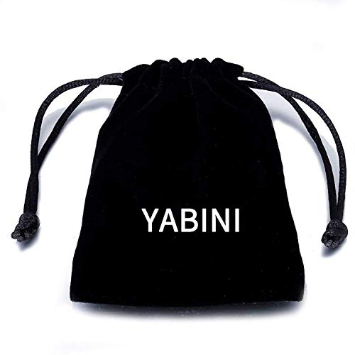 YABINI - Collar con colgante de cruz egipcia de acero inoxidable para hombres y mujeres, cadena gratis, chapado en oro.