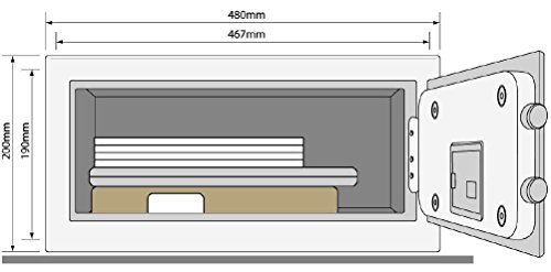 Yale YLM/200/EG1 Caja Fuerte Certificada, Negro, Para Portatil 200 x 480 x 350 mm
