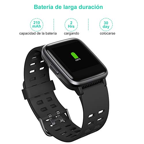 YAMAY Smartwatch, Impermeable Reloj Inteligente con Cronómetro, Pulsera Actividad Inteligente para Deporte, Reloj de Fitness con Podómetro Smartwatch Mujer Hombre para Xiaomi HuaweiI Teléfono