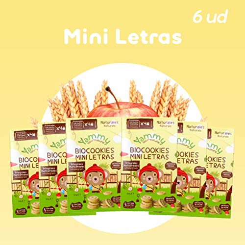 Yammy, Galleta Ecológica Infantil (Mini Letras Multicereales) - 6 de 120 gr. (Total 720 gr.)