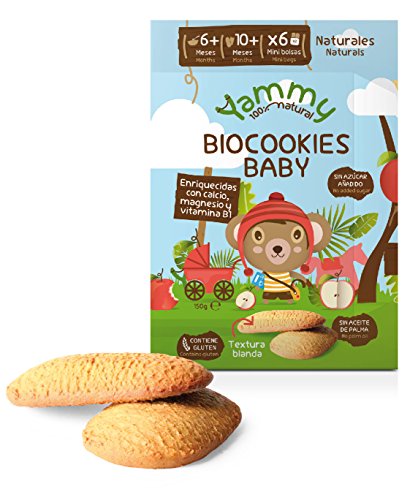 Yammy - Galletas Sin Azúcar Ecológicas Bebé 6 Meses Pack 6 x 150 gramos - Total: 900 gramos