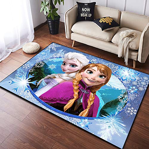 yan Alfombra De Dibujos Animados Blancanieves Princesa Elsa Sala De Estar Dormitorio Sofá Cama Alfombra Antideslizante Corredor Insonorizado Alfombra A Prueba De Humedad 120 * 160 Cm