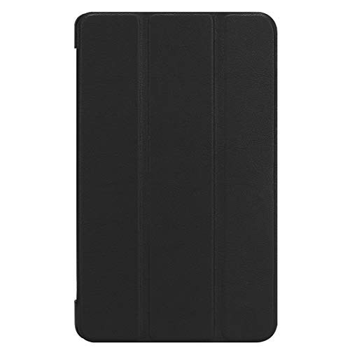 YANCAI Funda Protectora para Acer Iconia One 8 B1-860 Funda Protectora de Cuero de la PU de la Tapa Triple de la Textura de Custer Tri-Fold Horizontal con el Tenedor (Negro) (Color : Black)