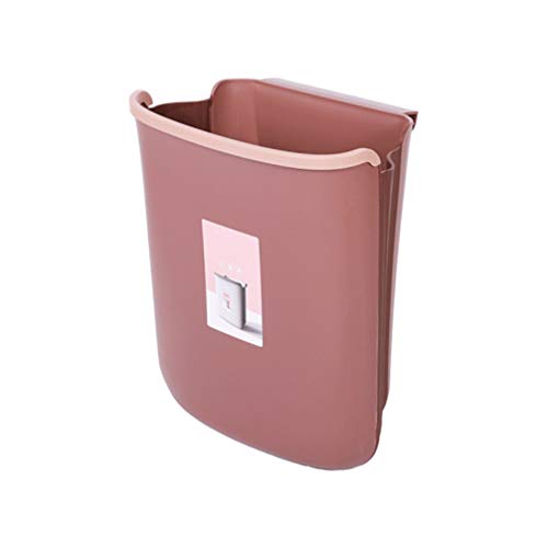 YARNOW Cubo de Basura Plegable Colgante Cubo de Basura Plegable Puerta de Gabinete Pequeño Cajón de Cocina Dormitorio Baño de Coche Baño Contenedor de Basura Cubo Rojo