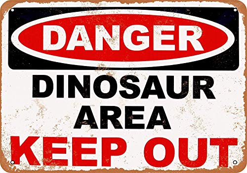 YASMINE HANCOCK Danger Dinosaur Area Keep OutPlaca de Metal Logotipo de la Lata Poster Arte de la Pared Club Bar decoración del hogar