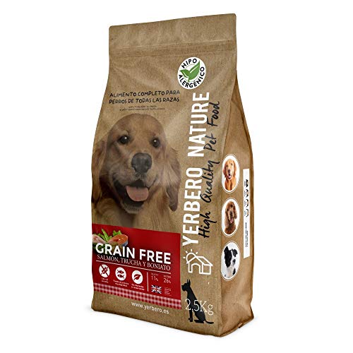 YERBERO Nature Grain Free Comida SIN Cereales salmón/Trucha para Perros 2,5kg