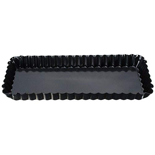 YHFFXDFH Molde para Pan Molde De La Bandeja Pie Acanalada, Fondo Desmontable For Hornear Pan Moldes Rectangulares Bandeja De Horno For Antiadherentes Quiche Herramientas moldes Horno