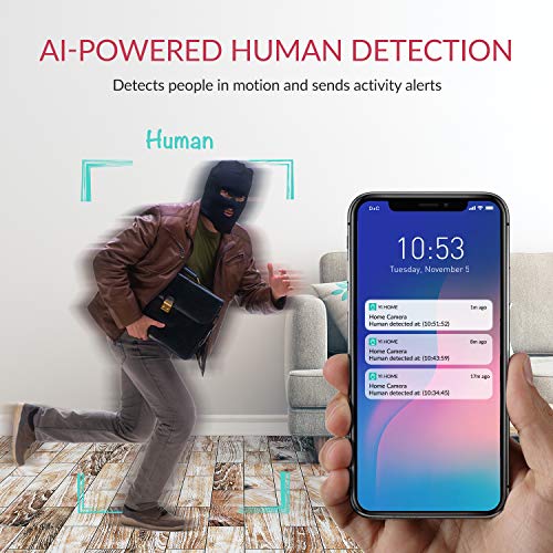 YI Cámara Vigilancia, Cámara IP Wifi 1080p Sistema de Seguridad de Full HD, Detección de Movimiento, Visión Nocturna, Audio de 2 Vias y Nube con App para iOs y Android (Blanco)