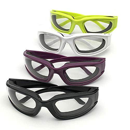 yidenguk Gafas de Cebolla, 4 Pares sin lágrimas Cebolla Gafas de Moda Protector Duradero, una Cocina Vasos a Prueba de Viento a Prueba de Polvo del Ojo Protector para Hombres, Mujeres Barbacoa