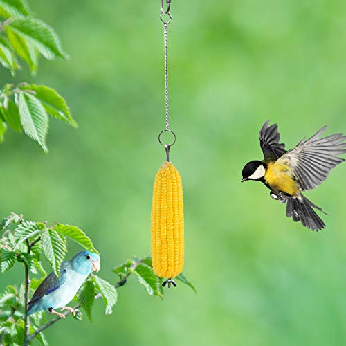 Yinuoday 2 Piezas de Juguetes para Gallinas Juguetes para Picotear Gallinas Accesorios de Gallinero de Acero Inoxidable con Cadena Colgante Y Gancho para Colgar Verduras Alimentador de