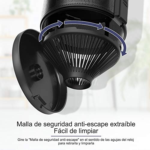 YISSVIC Lámpara Antimosquitos, Asesino de Mosquitos Inteligente con Ventilador Integrado, Antimosquitos Trampas UV Portátil Carga por USB sin Ruido y Radiación