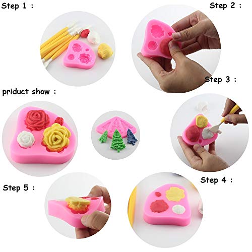 YIYAO Gadgets Fondant Moldes Little Angel Girl Silicona 3D Angel Rezando Silicona Vela Molde Party Fondant Cake Decorating