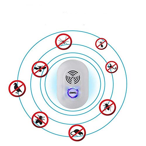 yokamira Repelente Ultrasónico, Repelente Mosquitos Electrónico Enchufable, Cucarachas, Roedores, Moscas, Mosquitos Tropical, Hormigas, Arañas, Ratones - Seguro y Ecológico para Niños