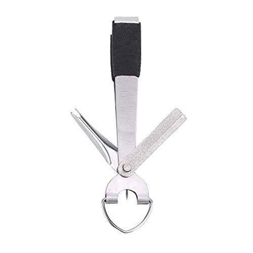 Yosoo Health Gear Pinza de Hilo de Pescar, Cortador de Hilo de Pescar con Retractor Zinger Herramienta de Atado rápido de Nudos de Pesca