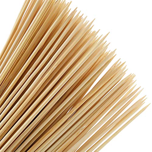 YOTINO 100Pcs Palos de Bambú Desechables Palillos de Madera sin Acabado Palos Redondos Madera Varillas Difusor para Manualidades, Fiesta de Barbacoa, Madera de Caña Difusor