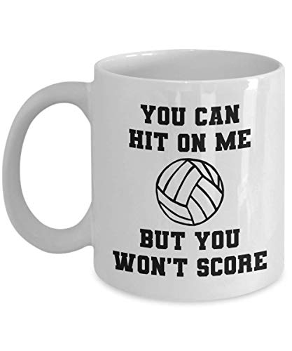 You Can Hit On Me But You Won't Score Mug, 11 oz Ceramic White Coffee Mugs, Funny Coffee Mug For Coworkers, Curse Coffee Cup For Work, Sarcastic Gifts With Rude Sayings, Swear Present