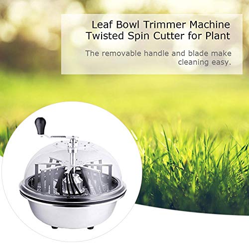 Youngfate Leaf Bowl Trimmer Machine 16 pulgadas con transparente Kunststoffabdeckung mango extraíble y cuchilla de mano tipo Leaf Cutter cortar ramas y hojas eficaz recortar