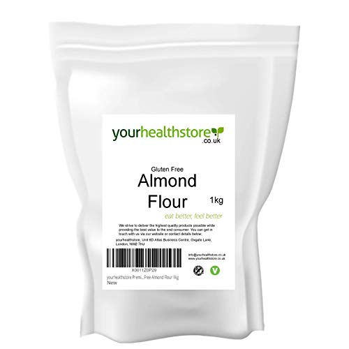 Yourhealthstore Premium - Harina de almendras finamente molida 1kg, sin OMG, blanqueada, Keto, vegana, de España (bolsa reciclable).