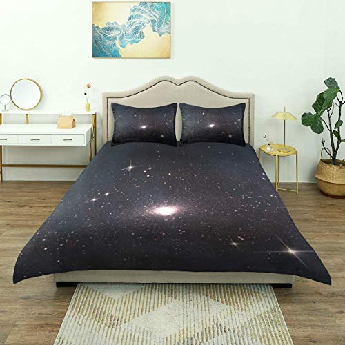 Yoyon Funda nórdica, Quasar Deep Space Astronomical Scientific 3D, Juego de Cama de Microfibra de 3 Piezas, Ultra Suave, cómodo diseño Moderno