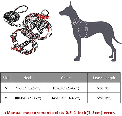 YPSMLYY Conjunto De Arnés De Arnés De Perro Ajustable Arnés Reflectante para Mascotas Tipo Arnés De Pecho Arnés De Corbata para Mascotas,B-M