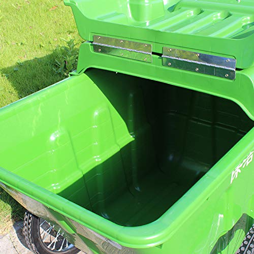 YPYJ Cubo De Basura con Ruedas para Trabajo Pesado Reciclaje Puede/Contenedor con Ruedas Bote De Basura con Tapa Turn & Lock para La Navidad,Verde,400L