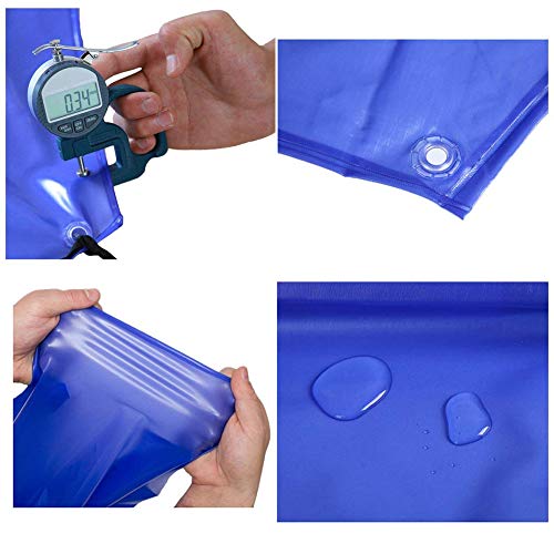 YQ WHJB PVC Impermeable Delantales,Adulto Trabajo Bib Delantales,Vinilo Heavy Duty Cocina Cocina Durable Profesional Delantales-Azul