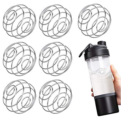 YSTJKA Bebida Bola Agitador Bola Coctelera Bola Agitador Acero Inoxidable Mezclador De Bolas Blender Botella Mezcla Proteína Batidora Shaker para Leche De Avena y Café Batido 4.8 x 4cm Plata 12 Pcs