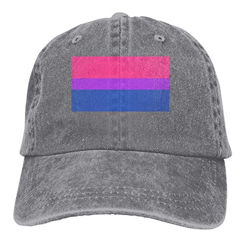 Yuanmeiju Baseball Cap for Men and Women, Bisexual Pride Flag Men's Cotton Adjustable Denim Ninguno Hat