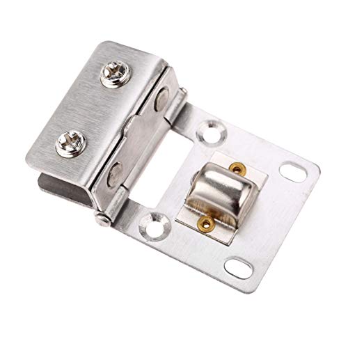 YUE QIN 5–8 mm Kit de Bisagras para Puerta de Cristal Bisagras para Puerta Acero Inoxidable Plata