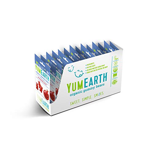 YumEarth - Pack de 6 bolsitas de 50g de ositos orgánicos sabor granada