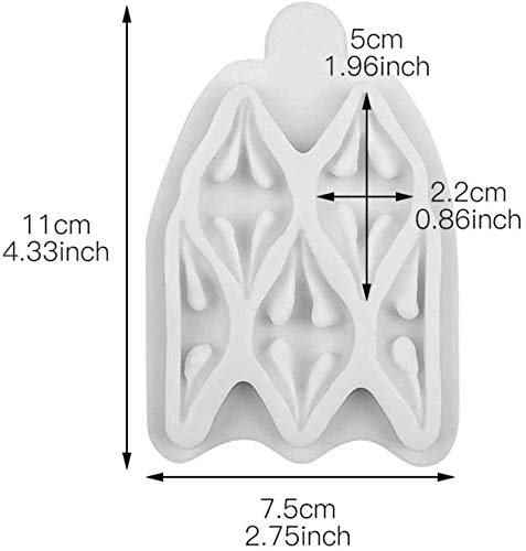 YUYIHAN 2 Piezas Molde de decoración de Pasteles Molde de Silicona de Soplo de Tela fácil, Molde de Silicona líquida Fondant decoración de Pastel de Chocolate DIY