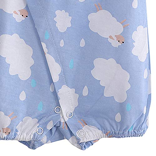 YWLINK Mono Nubes De Dibujos Animados ReciéN Nacido Bebé Ropa Traje De Escalada Encaje Mezcla De AlgodóN Bautismo De NiñOs Vestido De Fiesta Moda Linda CóModo Mono(Azul Claro,0-3 meses/59)