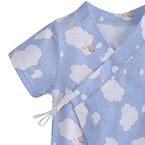 YWLINK Mono Nubes De Dibujos Animados ReciéN Nacido Bebé Ropa Traje De Escalada Encaje Mezcla De AlgodóN Bautismo De NiñOs Vestido De Fiesta Moda Linda CóModo Mono(Azul Claro,0-3 meses/59)