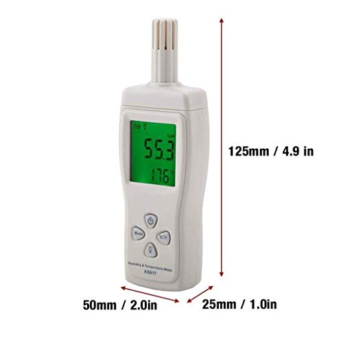 YWSZJ Temperatura y Humedad Medidor termómetro higrómetro, Punto de rocío y la Temperatura de Bulbo húmedo, batería incluida