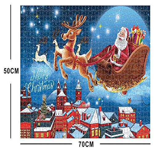 YYLI Puzzles 1000 Piezas, 70Cm*50Cm Tema De Santa Puzle, Familia Puzzles Decoración Adornos, Imágenes Únicas Calidad De Impresión Y La Precisión del Troquelado