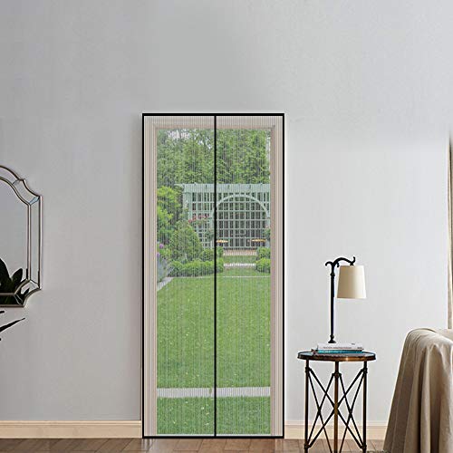 Zalava Mosquitera magnética para puerta de balcón, salón o patio, puerta de 100 x 210 cm, 120 x 240 cm, 160 x 230 cm, fácil de instalar, sin necesidad de taladrar, negro