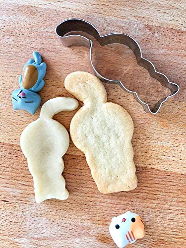 Zamishen Set de moldes para Hornear Cute Kitty Cat Cookie Cutter Mold Press 3 Cookie Stamp Perfecto for Hornear golosinas, Galletas y artesanías de Acero estañado