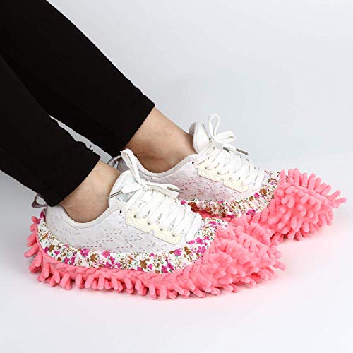 zapatillas mopa,3 Pairs Multifunction Microfiber Dust Mop Shoes Slippers Cleaning For Home, 6pcs