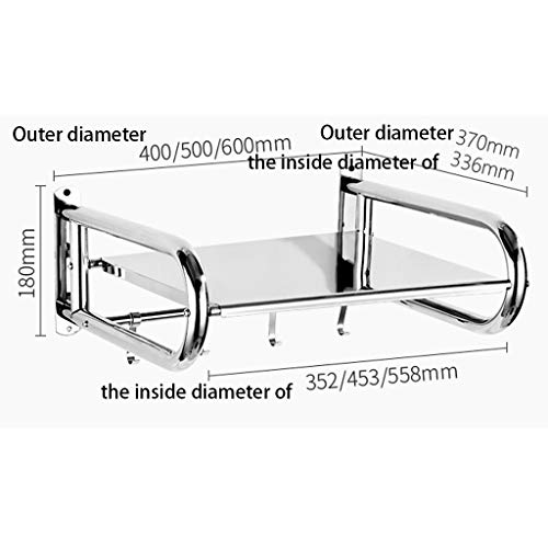 ZCX Horno de microondas de Acero Inoxidable Parrilla Estante de la Cocina condimento de Almacenamiento Estante Soporte de Horno Soporte de Soporte Baldas flotantes (Size : 60cm)