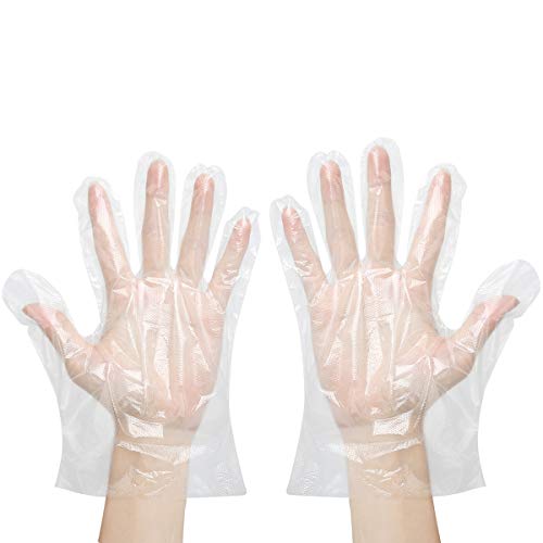 ZCXG 400Pcs Guantes Desechables Guantes de Plástico para Casa, Cocina, Jardín, Restaurante, Accesorios de cocina, Guantes Transparente Cocina Doméstica Limpieza