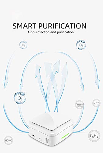 Zeerkeer Mini Purificador de Air,Generador de Ozono Portátil Purificador de Aire USB Recargeable Esterilizador para Congelador, Gabinete de Zapatos, Armario