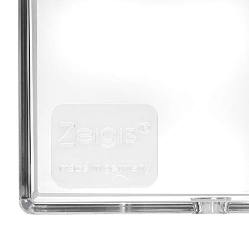 Zeigis® - Soporte de pared para folletos (DIN A4, con agujeros de taladro, soporte para folletos, montaje en pared), transparente