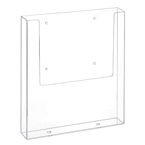 Zeigis® - Soporte de pared para folletos (DIN A4, con agujeros de taladro, soporte para folletos, montaje en pared), transparente