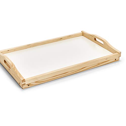 Zeller 24038 Bandeja de Cama, Madera, Marrón, 50x30x24.5 cm