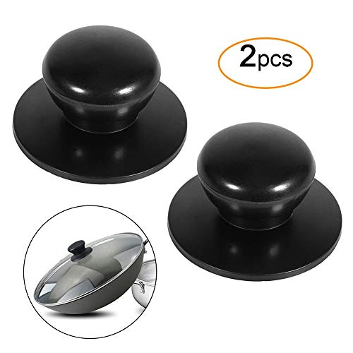 Zerodis -Tapas de Repuesto para Cacerola de Cocina, Color Negro, Tapa para Cacerola (2pcs)