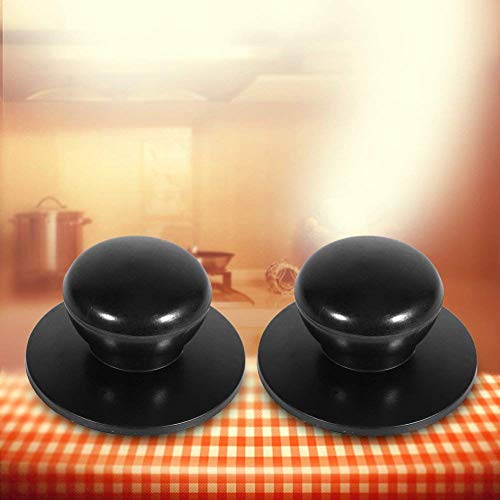 Zerodis -Tapas de Repuesto para Cacerola de Cocina, Color Negro, Tapa para Cacerola (2pcs)