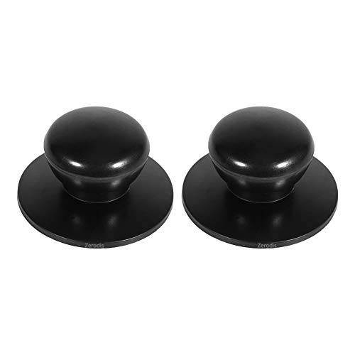 Zerodis -Tapas de Repuesto para Cacerola de Cocina, Color Negro, Tapa para Cacerola (2pcs)